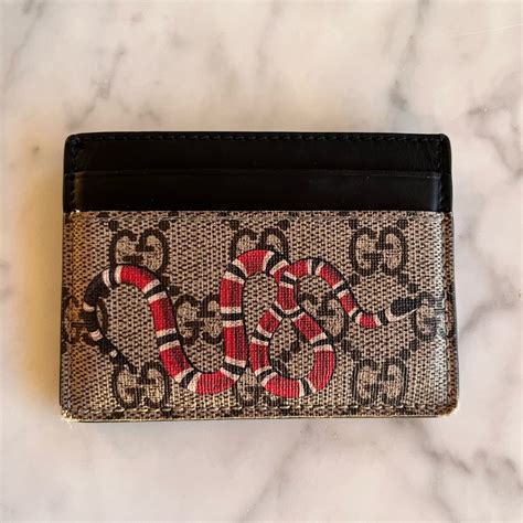 credit card skins gucci|Gucci kingsnake card holders.